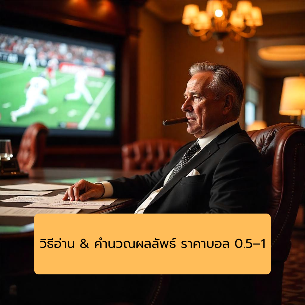 วิธีอ่าน & คำนวณผลลัพธ์ ราคาบอล 0.5–1