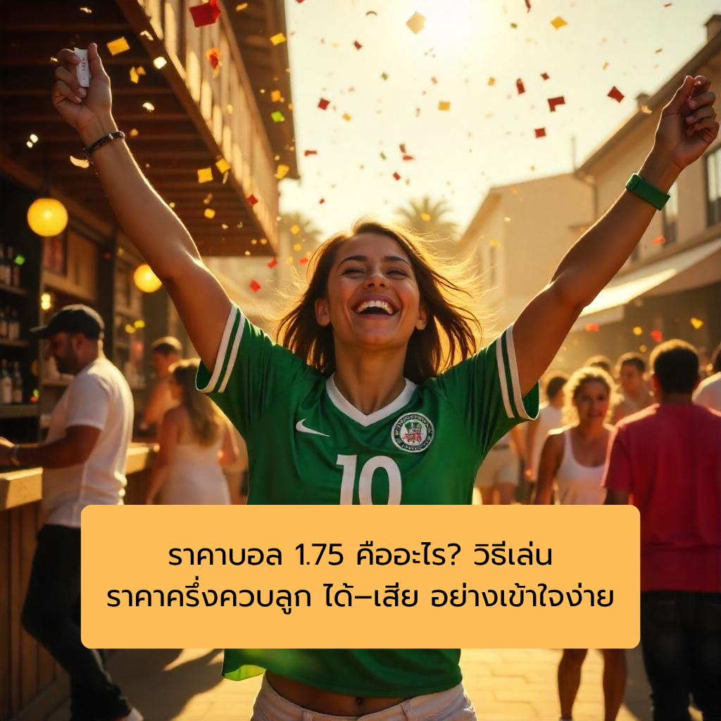 ราคาบอล 1.75 คืออะไร? วิธีเล่น ราคาครึ่งควบลูก ได้–เสีย อย่างเข้าใจง่าย