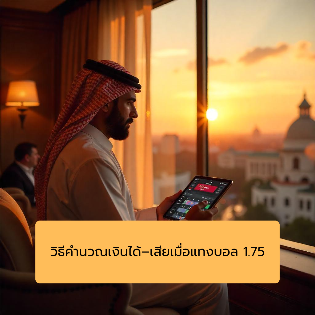 วิธีคำนวณเงินได้–เสียเมื่อแทงบอล 1.75