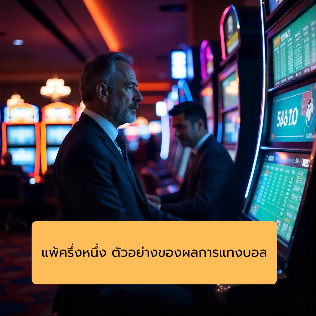แพ้ครึ่งหนึ่ง ตัวอย่างของผลการแทงบอล